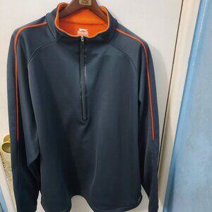 EUC, Slazenger Fleece Pullover Jacket, Gray / Orange, Men's, 2XL